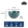 10 Strawberry Street Wazee Matte 5.5"/16oz Cereal Bowl, Set of 6, Emerald Green view 2