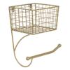 DII Rustic Farmhouse Bathroom Dcor, Metal Storage, Toilet Paper Holder, Gold view 1