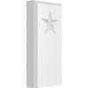 Ekena Millwork PBP035X070X100FOS07 Standard Foster Star PVC Plinth Block with Beveled Edge, 3 1/2"W x 7"H x 1"P view 1