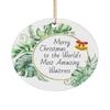 Waitress Ornament Merry Christmas to The World's Most Amazing Waitress Circle Ornament view 1