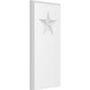 Ekena Millwork PBP050X100X050FOS07 Standard Foster Star PVC Plinth Block with Beveled Edge, 5"W x 10"H x 1/2"P view 1