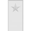 Ekena Millwork PBP050X100X050FOS07 Standard Foster Star PVC Plinth Block with Beveled Edge, 5"W x 10"H x 1/2"P view 2