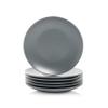 10 Strawberry Street Wazee Matte 8.25" Coupe Salad Plate, Set of 6, Charcoal Gray view 1