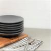 10 Strawberry Street Wazee Matte 8.25" Coupe Salad Plate, Set of 6, Charcoal Gray view 2