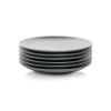 10 Strawberry Street Wazee Matte 8.25" Coupe Salad Plate, Set of 6, Charcoal Gray view 3
