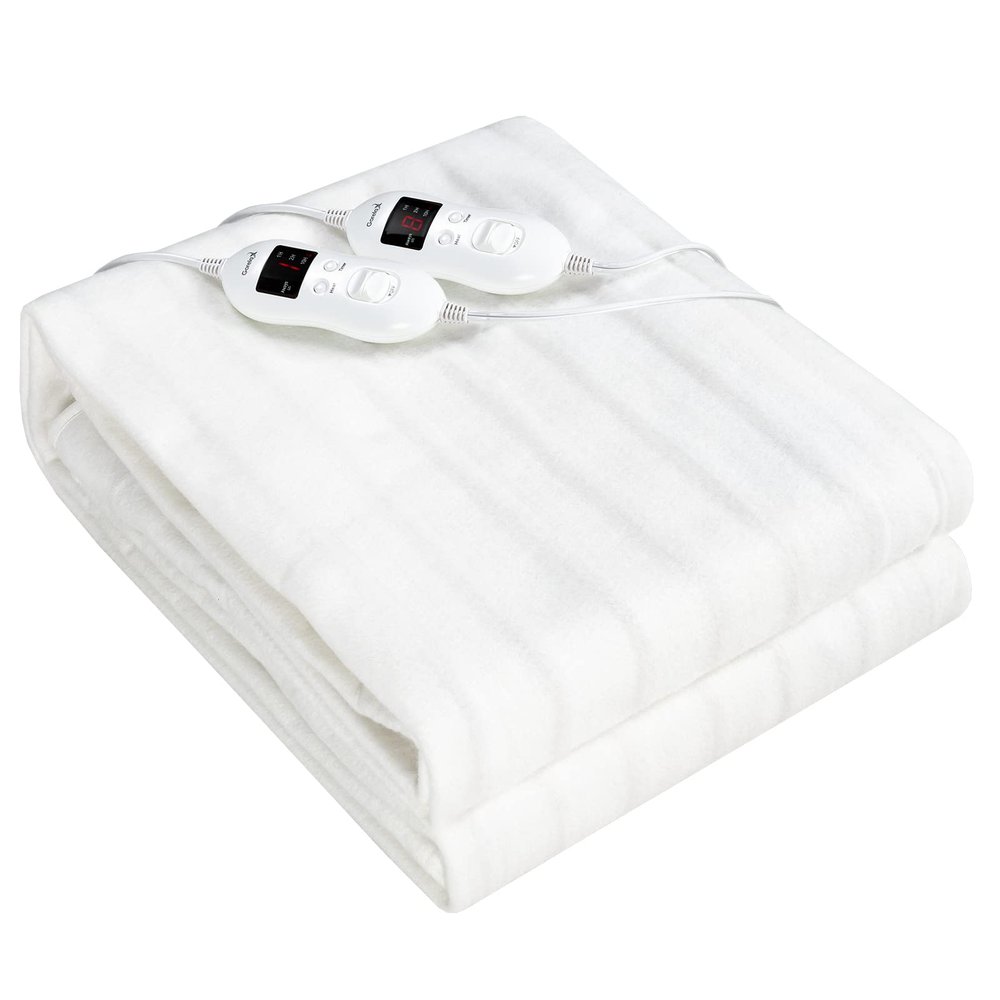 Giantex Electric Heated Mattress Pad, Queen Size Electric Mattress Pads Bed Warmer with 2 LED Temperature Controller, Heating Pads w/ 8 Heating & 4 Time Settings (Queen)