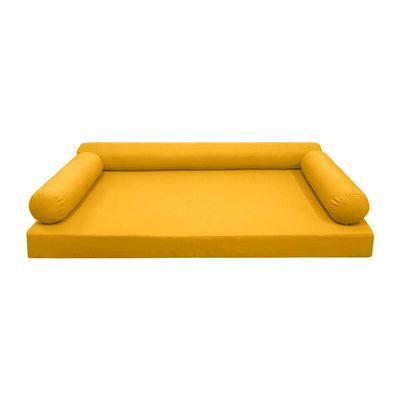 Prolinemax Style 6 - Mattress & Pillow Bolster for Outdoor Indoor Daybed Porch Swing Bed Knife Edge Queen Size AD108 | Covers ONLY |