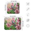 Absorbent Dish Drying Mat for Kitchen Counter - Cherry Blossoms Pink Birds Microfiber Drying Pad, Reversible Drainer Mats for Countertop,Large 18" x 24" view 3