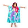 Toddler Hooded Beach Towel Coverup Cape Kids 100% Cotton Soft Quick Dry Absorbent Use for Swim Pool Bath Poncho Towels for 3 to 8 Years Old Children Size 24"x 55" in Full-Length (Mermai Pattern) view 1