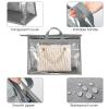 CINPIUK Handbag Dust Bags Clear Purse Storage Organizer for Closet Small to Extra Large Handbags Dust Free Bags Hanging Zipper Storage Bag with Hooks, ( Grey, 4 Sizes-8PCS) view 3