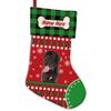 MALIHONG 1 Pack Personalized Red Christsmas Cute Dog Great Dane Stocking with Green Black Buffalo Plaid Snowflake Xmas Decor Gift 14.4 Inch view 1