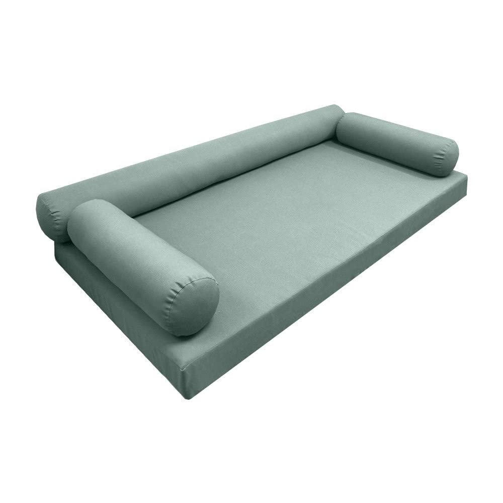 DBM IMPORTS *Cover ONLY*-Style 6 Outdoor Daybed Mattress Bolster Pillow Slipcovers Knife Edge Queen Size - AD002