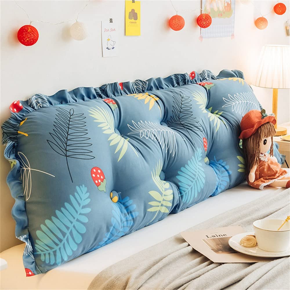 ZZYK Reading Support Pillows Cute Wedge Pillow Headboard Back Cushion Soft Positioning Support Pillows Pp Cotton Filling Daybed Bunk Bed with Removable Cover,A,70"/180cm