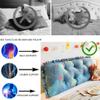 ZZYK Reading Support Pillows Cute Wedge Pillow Headboard Back Cushion Soft Positioning Support Pillows Pp Cotton Filling Daybed Bunk Bed with Removable Cover,A,70"/180cm view 3