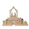Silver & Gold Glittered Wooden Nativity Scene view 1