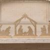 Silver & Gold Glittered Wooden Nativity Scene view 3