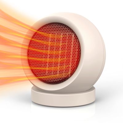 Coolfor Space Heater,PTC Ceramic/Portable Electric Desktop Heater High Output Desktop Heater for Home Bedroom Office Desk Indoor Use(Light Brown)