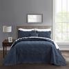 HZ & HY Oversized King Bedspread 128x120 Extra Wide, Quilted Coverlet Bedding Set, Lightweight Thin Comforter, Reversible, 5 Piece, 100% Microfiber, Polar Night view 1