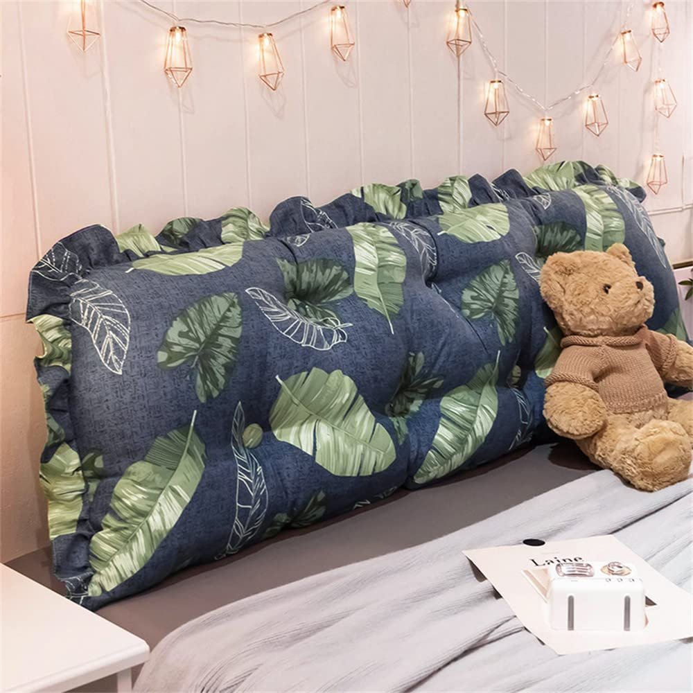 ZZYK Reading Support Pillows Cute Wedge Pillow Headboard Back Cushion Soft Positioning Support Pillows Pp Cotton Filling Daybed Bunk Bed with Removable Cover,C,70"/180cm