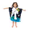 Toddler Hooded Beach Towel Coverup Cape Kids 100% Cotton Soft Quick Dry Absorbent Use for Swim Pool Bath Poncho Towels for 3 to 8 Years Old Children Size 24"x 55" in Full-Length (Astronaut Pattern) view 1
