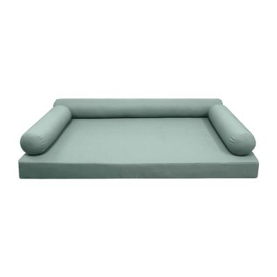 Prolinemax Style 6 - Mattress & Pillow Bolster for Outdoor Indoor Daybed Porch Swing Bed Knife Edge Queen Size AD002 | Covers ONLY |