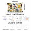 Smooffly Mushroom Waist Lumbar Cotton Linen Throw Pillow case Cushion Cover for Sofa Home Decorative Oblong 12x20 Inches view 3