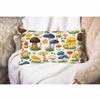 Smooffly Mushroom Waist Lumbar Cotton Linen Throw Pillow case Cushion Cover for Sofa Home Decorative Oblong 12x20 Inches view 4