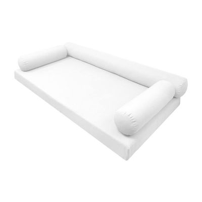 Prolinemax |SLIPCOVER ONLY|S6 Outdoor Daybed Mattress Bolster Pillow Cushion Covers Knife Edge Queen AD106