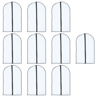 FOMIYES 10pcs Transparent Garment Bags for Clothes Storage Suit Covers Lightweight and Scratch- Hanging for Use