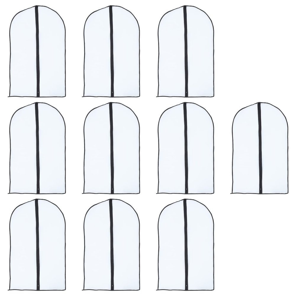 FOMIYES 10pcs Transparent Garment Bags for Clothes Storage Suit Covers Lightweight and Scratch- Hanging for Use