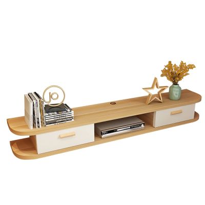 WANGPP Wall Mounted TV Shelf Floating TV Stand Floating TV Cabinet Shelf Wood Media Console Entertainment Center Under TV Floating Cabinet Desk Storage Hutch for Home and Office