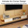 WANGPP Wall Mounted TV Shelf Floating TV Stand Floating TV Cabinet Shelf Wood Media Console Entertainment Center Under TV Floating Cabinet Desk Storage Hutch for Home and Office view 3