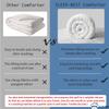 SLEEP-NEST Down Alternative Reversible Comforter (White/Silver Grey) Oversized King Plus 128 x 120 Size 1Piece Comforter-Corner Duvet Tabs- Double Sided-Easy Wash-Boxing Stitching view 4