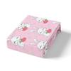 Feelyou Kids Cartoon Rabbit Duvet Cover Cute Strawberry Bunnies Design Bedding Set Boys Girls Kawaii Animal Floral Comforter Cover Lovely Pink Bedspread Cover Bedroom Collection 2Pcs Twin Size view 4