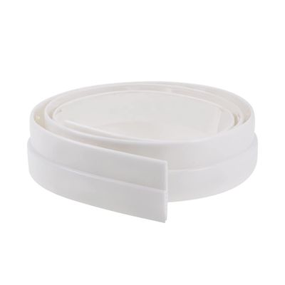Door Draft Stopper Under Door Seal Door Sweep Strip Under Door Draft Blocker Round Hole 28mmx910mm White DUO ER