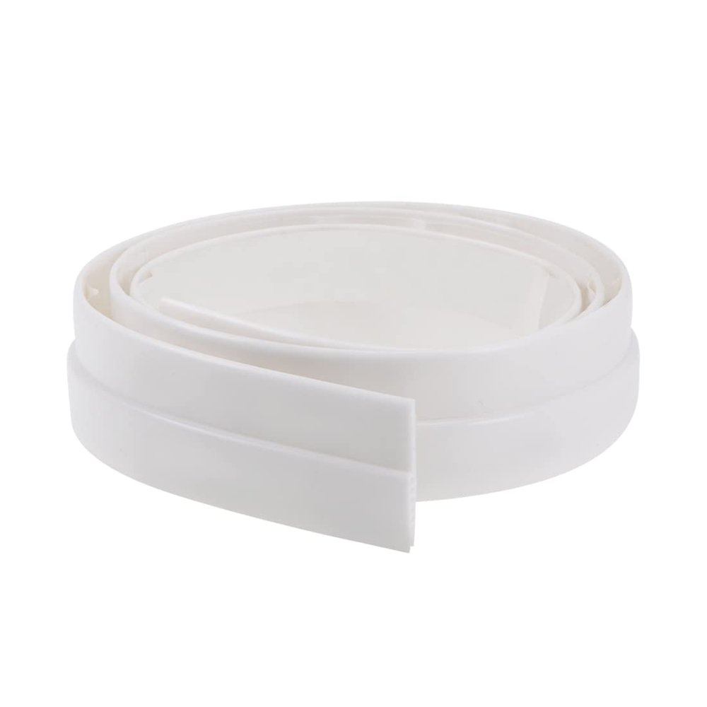 Door Draft Stopper Under Door Seal Door Sweep Strip Under Door Draft Blocker Round Hole 28mmx910mm White DUO ER