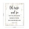Aihesui Rustic Wood Sign Modern Farmhouse Wall Hanging Home Decor Bible Verse Taste and See That the Lord is Good Plaque for Living Room Kitchen Bedroom Office School 10x12inch view 2