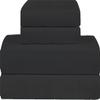 100% Cotton Bedsheets Bed-in-A-Beg Set(1 Duvet Cover,1 Fitted 18" Deep Pocket,1 Flat,2 Pillowcases) Twin XL Grey Sheet Set - Extra Long Staple Cotton for Most Comfortable Bed Sheets view 2