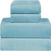 100% Cotton Bedsheets Bed-in-A-Beg Set(1 Duvet Cover,1 Fitted 18" Deep Pocket,1 Flat,2 Pillowcases) Twin XL Light Blue Sheet Set - Extra Long Staple Cotton for Most Comfortable Bed Sheets view 2