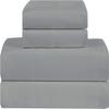 100% Cotton Bedsheets Bed-in-A-Beg Set(1 Duvet Cover,1 Fitted 18" Deep Pocket,1 Flat,2 Pillowcases) Rv-King Silver Sheet Set - Extra Long Staple Cotton for Most Comfortable Bed Sheets view 2