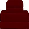 100% Cotton Bedsheets Bed-in-A-Beg Set(1 Duvet Cover,1 Fitted 18" Deep Pocket,1 Flat,2 Pillowcases) Rv-King Burgundy Sheet Set - Extra Long Staple Cotton for Most Comfortable Bed Sheets view 2
