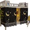 Teanea Bottom Bunk Bed Curtains Privacy Cloth Underbed Curtains for Low Loft Bed Twin, 2 Panels, Spaceman view 1
