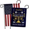 Ornament Collection Joy of Hanukkah Garden Flag Pack Wintertime Candle Bonsai Menorah Jewish Chanukah David Applique House Decoration Banner Small Yard Gift Double-Sided, Made in USA view 1