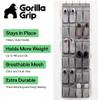 GORILLA GRIP Over the Door Shoe Organizer, 24 Large Breathable Mesh Pockets, Space Saving Hanging Storage Holder, Closet Rack Hanger Holds Up to 40 lbs, Hangs on Closets for Shoes, Accessories, Gray view 2