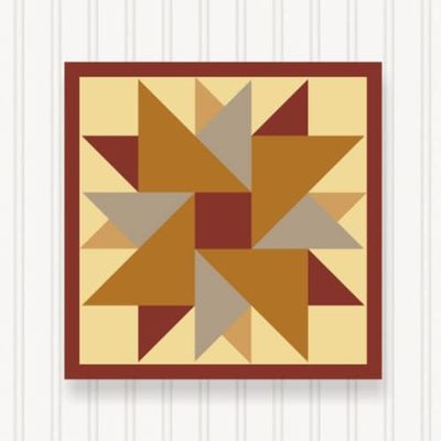 BARN QUILT Block Outdoor Square BQ012-07 | 6 SIZES | Outside Pattern | Wall Art | Yard Art | Barn Quilt Sign | Farm Quilt Design (11.5" x 11.5" 1 sided)