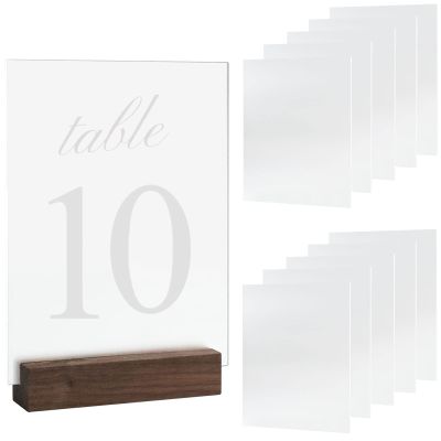 10 Pack Frosted Acrylic Sign Blank for Table Numbers, 5 x 7 Inch Acrylic Blank Frosted Sheet Sign 1/8 inch Thick, Use for DIY Wedding Table Signs, Wood Base NOT Included