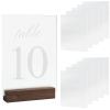 10 Pack Frosted Acrylic Sign Blank for Table Numbers, 5 x 7 Inch Acrylic Blank Frosted Sheet Sign 1/8 inch Thick, Use for DIY Wedding Table Signs, Wood Base NOT Included view 1