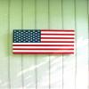 36inch x 19inch Large Hand-Crafted 100% Made in U.S.A. Wood American Flag / Patriotic Wall Art Americana, Original Colors, Red, white, blue view 3
