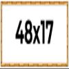 48x17 Frame Gold Bamboo Solid Wood Picture Frame | 1 Inch Moulding Width | Interior Frame Depth 0.75 Inches | Complete with UV Acrylic Plexiglass, Foam Board Backing & Hanging Hardware view 1
