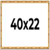 40x22 Frame Gold Bamboo Solid Wood Picture Frame | 1 Inch Moulding Width | Interior Frame Depth 0.75 Inches | Complete with UV Acrylic Plexiglass, Foam Board Backing & Hanging Hardware view 1